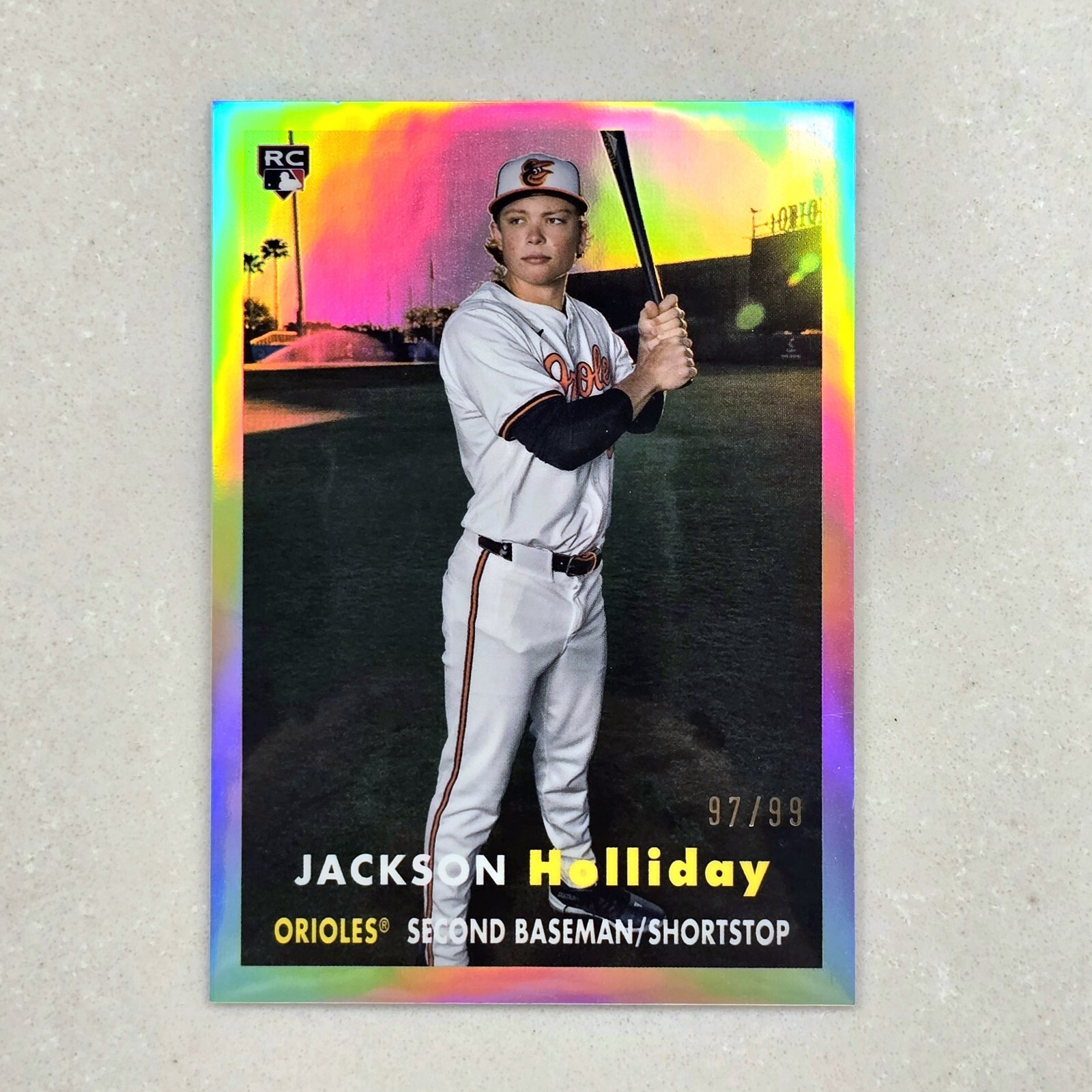 2024 Topps Chrome x Lids Jackson Holliday #1 Refractor #/99 RC Orioles SSP