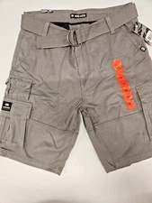 NWT Men's Ecko Unltd. Belted Cargo Shorts Grey 569 ACE 501 Carrier Squad