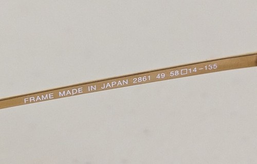 CHRISTIAN DIOR 2861 49 Japan Gold Eyeglass Frames Only Frame 55–14-135 - Picture 4 of 7