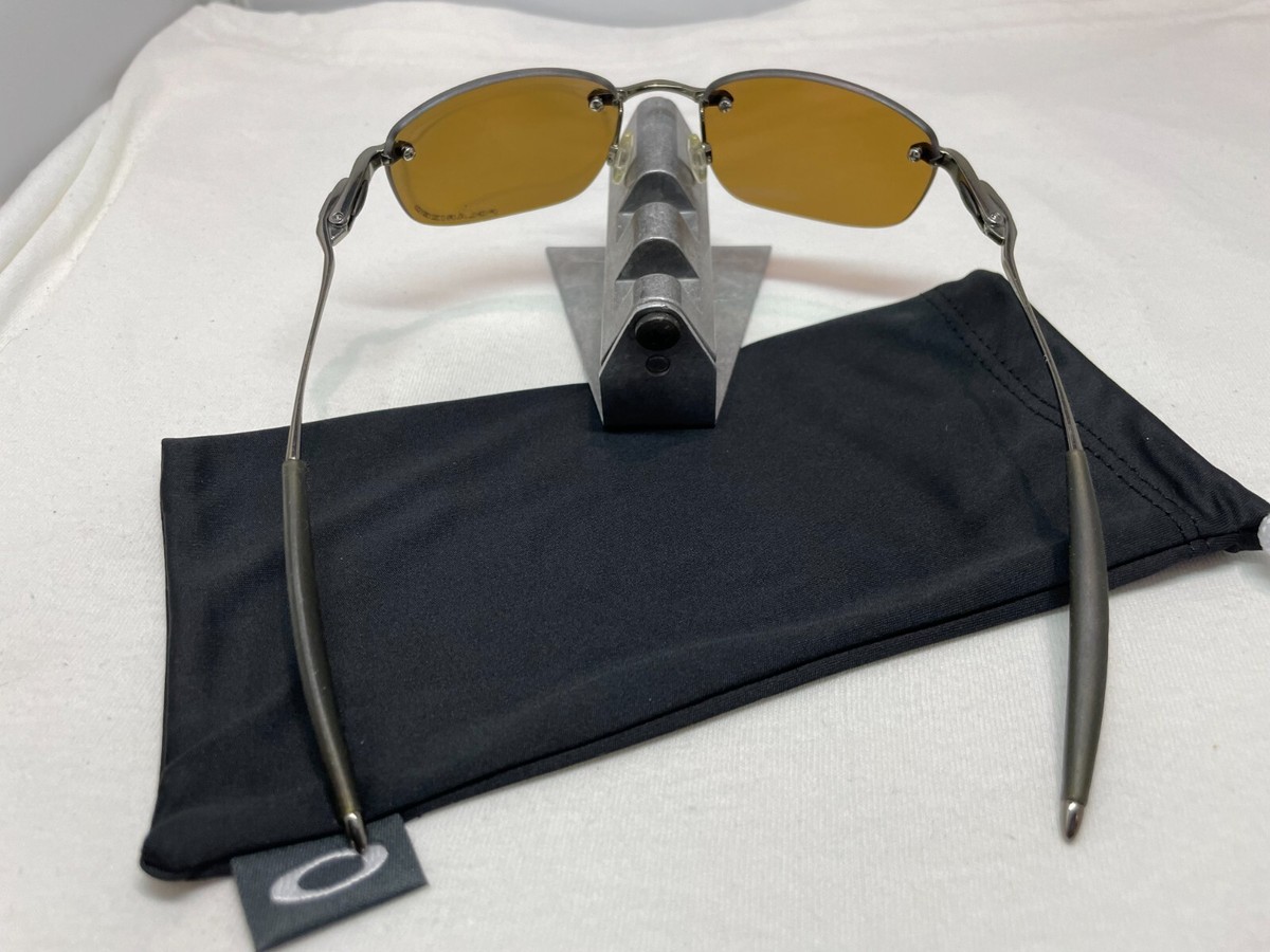 OAKLEY WHY 8 BROWN POLARIZED RIMLESS VINTAGE SUNGLASSES