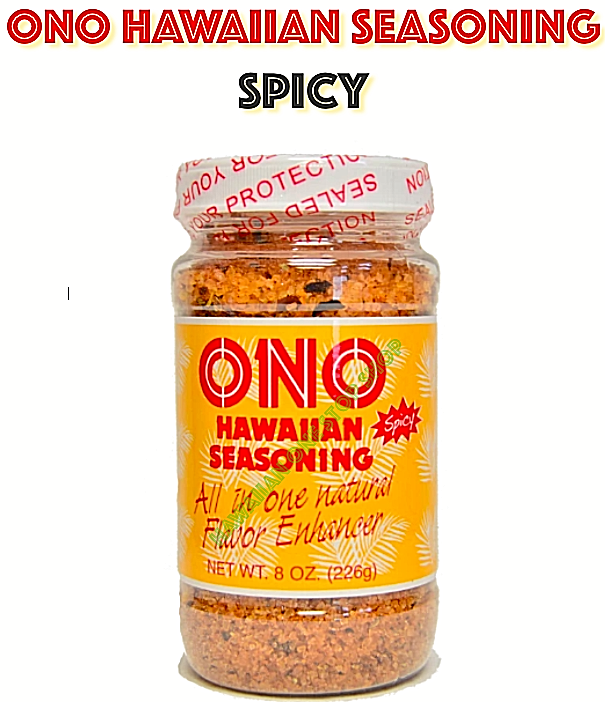 Ono HAWAIIAN SEASONING 8 oz Jar SPICY Flavor Enhancer Hawaiian Salt ...