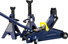 TCE AT82001U Torin 2 Ton Hydraulic Trolley Floor Jack Combo with 2 Jack Stands,