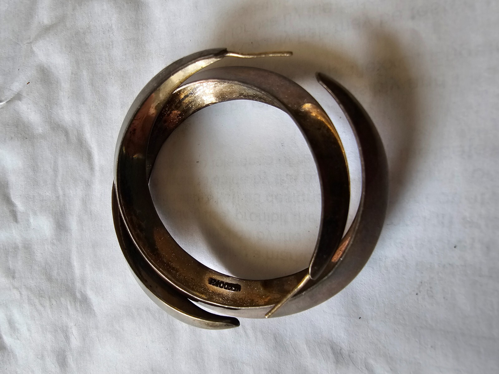 Heavy Solid Sterling Silver (.925) Bold Chunky 2”… - image 3