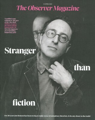 Observer Magazine: Jon Ronson, Ray Mears, Jenny Eclair, Edith Bowman, 11.4.21