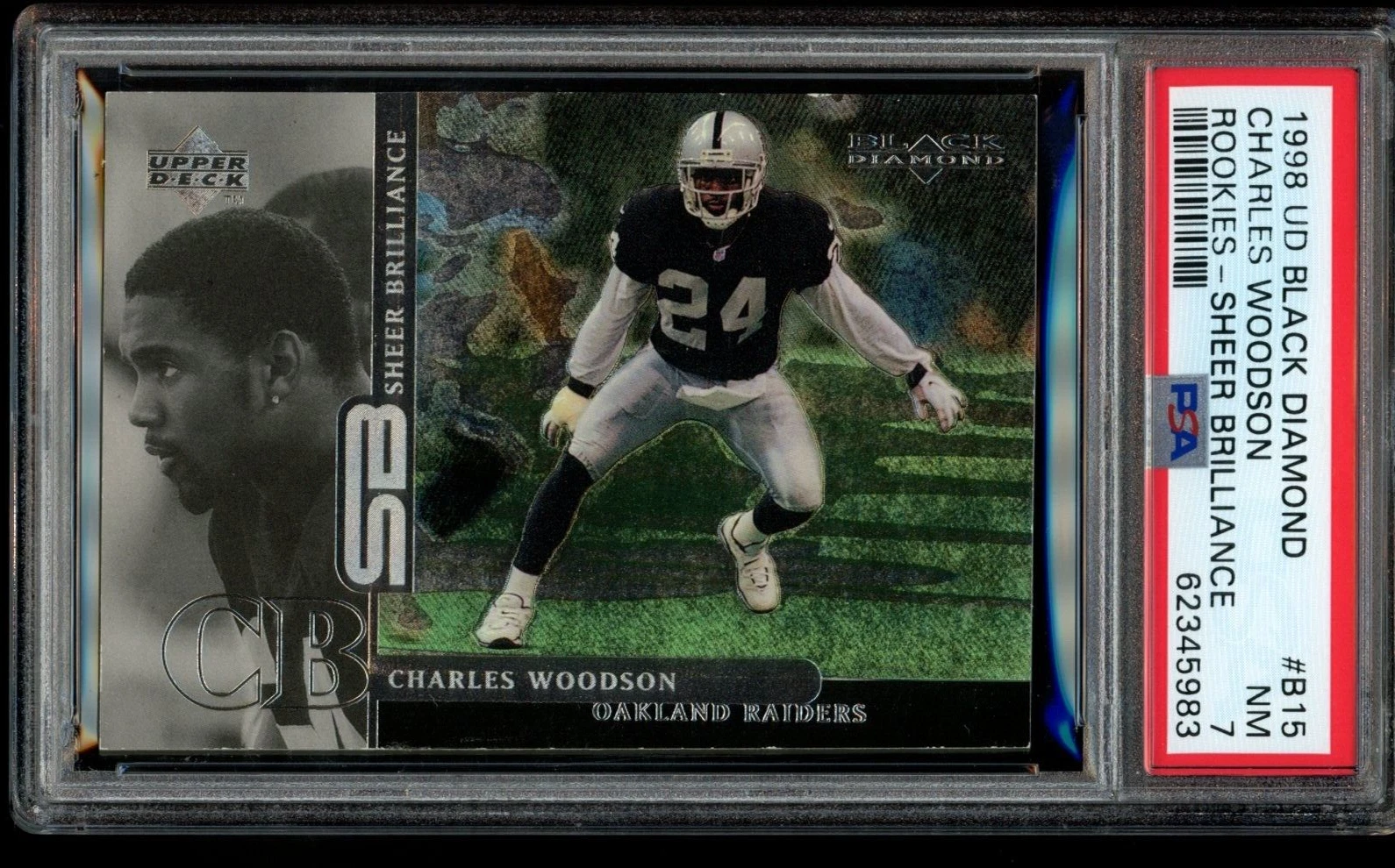 Charles Woodson Upper Deck Black Diamond Rookies-Sheer Brilliance #B15 Base