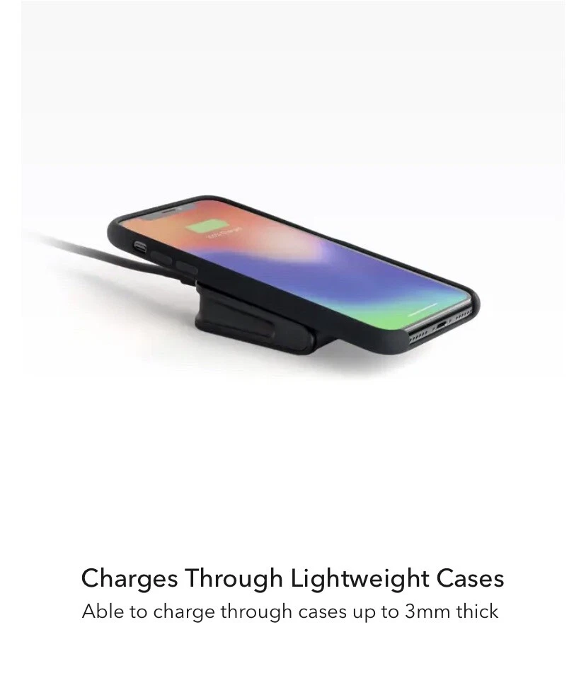 Mophie Charge Stream Pad Mini Qi Wireless Charger Dock IPHONE & ANDROID MSRP $25 - Image 3 of 4