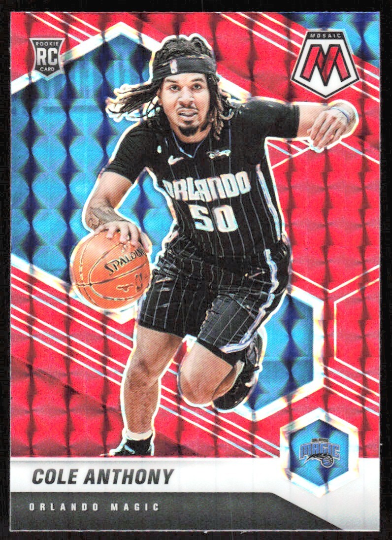 2020-21 6958E Panini Mosaic Red PRIZM Cole Anthony Rookie Orlando Magic #207