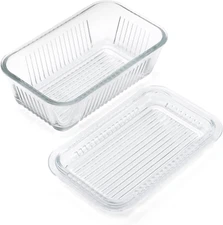 Multi Function Butter Dish, 6-Inch, Clear