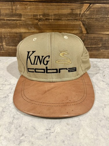 Vintage King Cobra Hat Cap Adult One Size Strapback Leather Strap & Bill 90s - Picture 1 of 5
