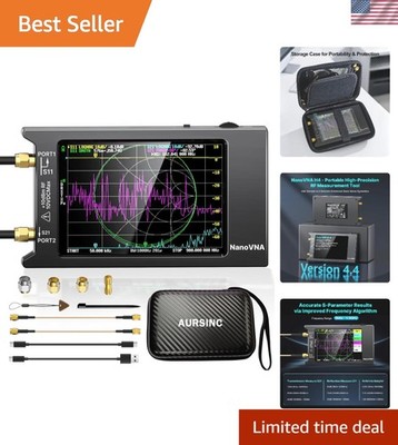 NanoVNA H4 Vector Network Analyzer, Lastest V4.4 9kHz-1.5GHz 4'' Antenna Analy...