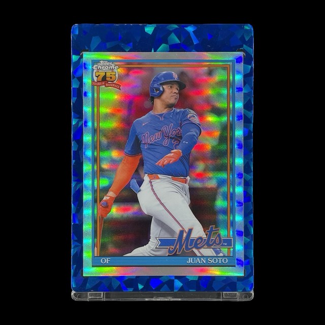 Juan Soto Silver Throwback Refractor Card 2026 Topps Chrome Insert - Mets