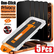 1-5Pcs Anti Spy Privacy Screen Protector Glass for iPhone 15-18 Pro Max