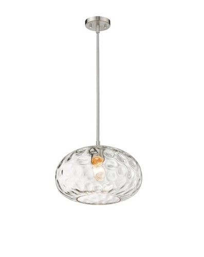 Z-Lite 490P14-BN Chloe 1 Light 14 inch Brushed Nickel Pendant Ceiling Light - Picture 4 of 9