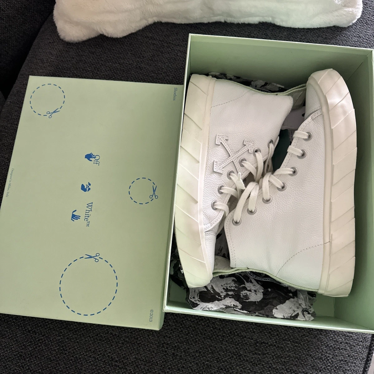 Off-White Vulcanized Mid Top Gray for sale | eBay