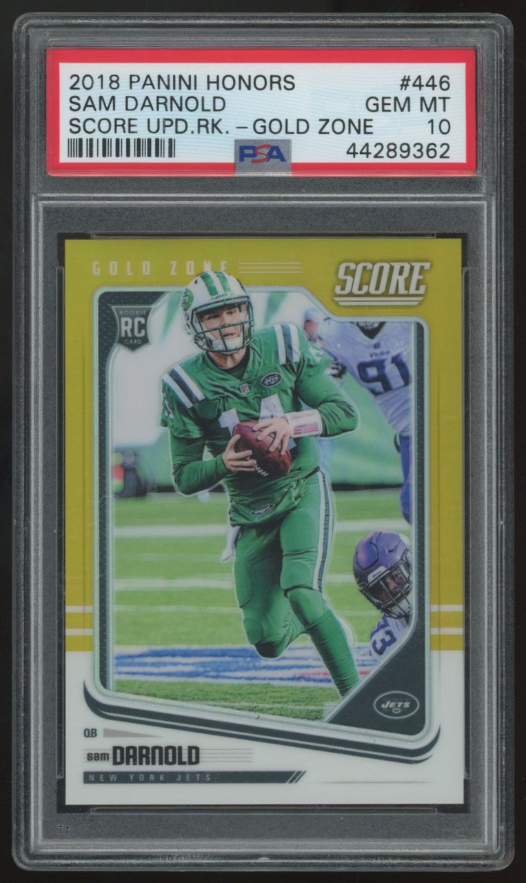 Sam Darnold Panini Honors Score Update Rookies #446 Gold Zone