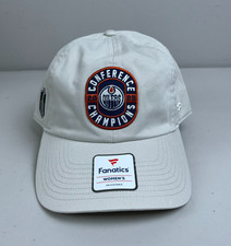 EDMONTON OILERS Fanatics Women's NHL Strapback 2025 Champions Beige Hat Cap