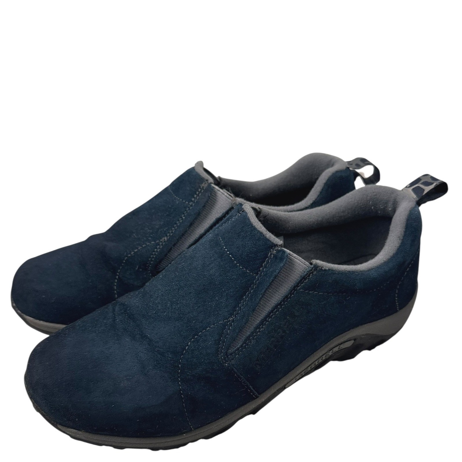 Scarpe da bambino Merrell Jungle Moc taglia 5 5 M blu in pelle scamosciata slip on