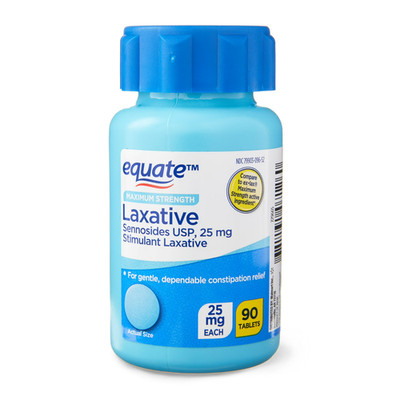 Equate Maximum Strength Stimulant Laxative Tablets, Sennosides 25 mg, 90 Count