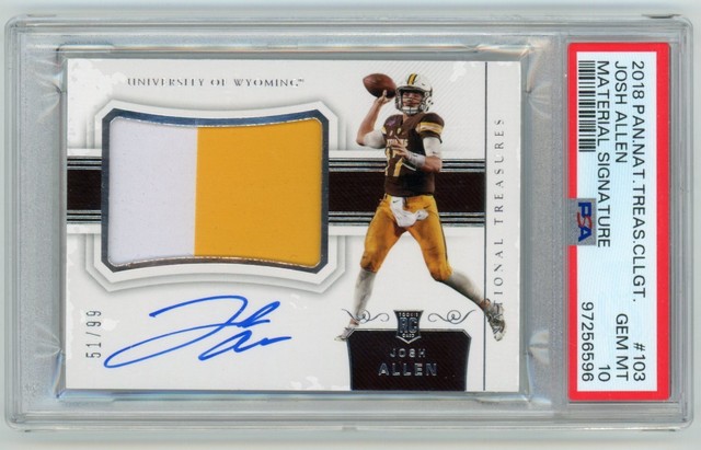 Josh Allen 2018 Panini National Treasures Rookie Patch Autographs