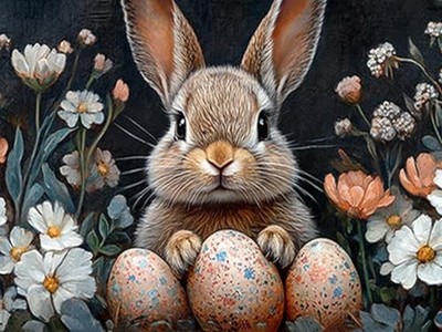 Rabbit Diamond Painting Kits for Adults - Easter Egg Diamond Art