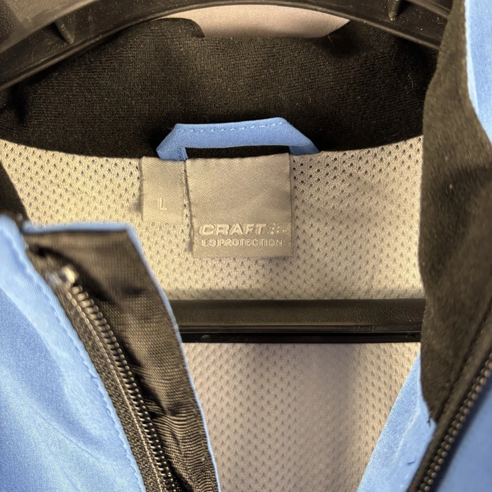 Vintage Craft Mens Reflective Cycling Jacket Windproof Blue Large - Image 3 of 4