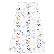 Hudson Baby Infant Girl Cotton Sleeveless Wearable Sleeping Bag, Sack,