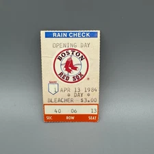 APRIL 13, 1984 BOSTON RED SOX OPENING DAY TICKET STUB DETROIT TIGERS FENWAY PARK