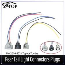 3PCS For Toyota Tundra 2018 2019 2020 2021 Tail Light Connector Harness Plug