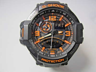 Casio G-Shock Gravity Master Watch 5302 Mens Black Orange Analog Digital New Bat