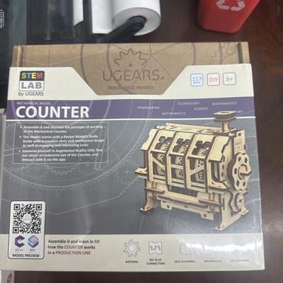 UGEARS - Counter - 3-D Wooden Puzzle - Mechanical Model Kit (UTG0064)