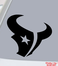 HOUSTON TEXANS VINYL DECAL STICKER CAR REAR WINDOW BUMPER FOOTBALL NFL TEAM LOGO