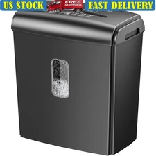 High-Security Micro-Cut Shredder 8 Sheets Credit Card Shredding 4 Gallon Bin New