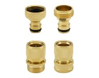Gartenschlauch Schnellkupplung Messing Langlebig Schlauchanschluss Set 3/4 Zoll