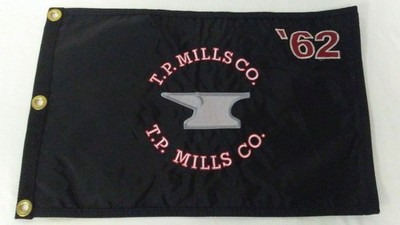 TP Mills Anvil '62 Golf Flag (Black, RARE) Prestige NEW