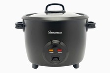 HomeTronix 1.8L Rice Cooker with Thermostat – Matte Black, Non-Stick Inner Pot