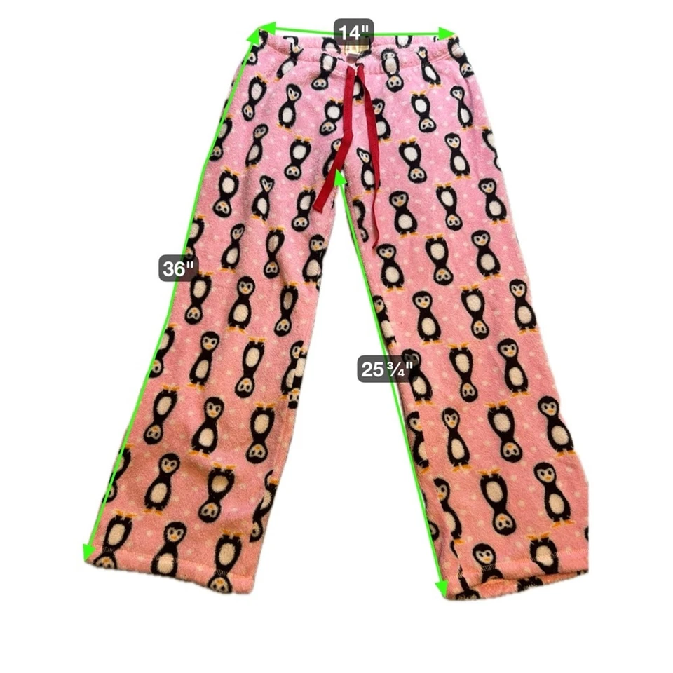 Pantalones de pijama de felpa Paul Frank for Angels Pink Penguin - Talla M Foto 2 de 4
