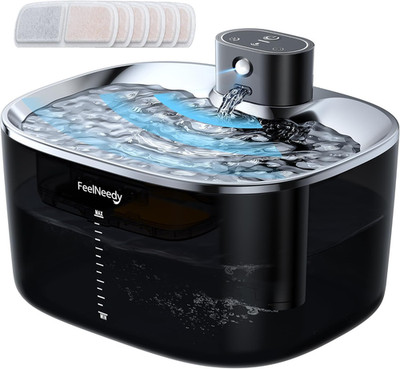 Wireless Cat Water Fountain, No Pump for Easy Cleaning, 4000Mah Detachable & Rec