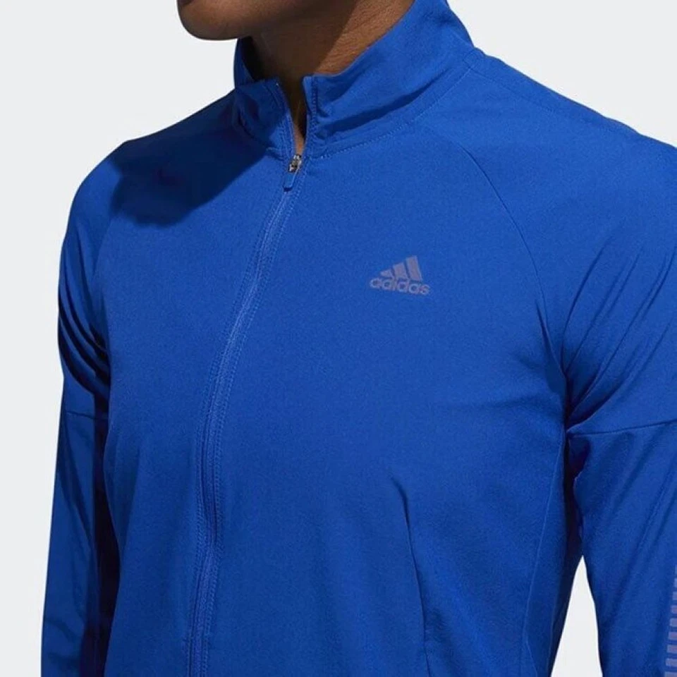 Adidas Womens Runner Reflective Jacket Size Large Blue RRP £74.99 - Image 3 of 4