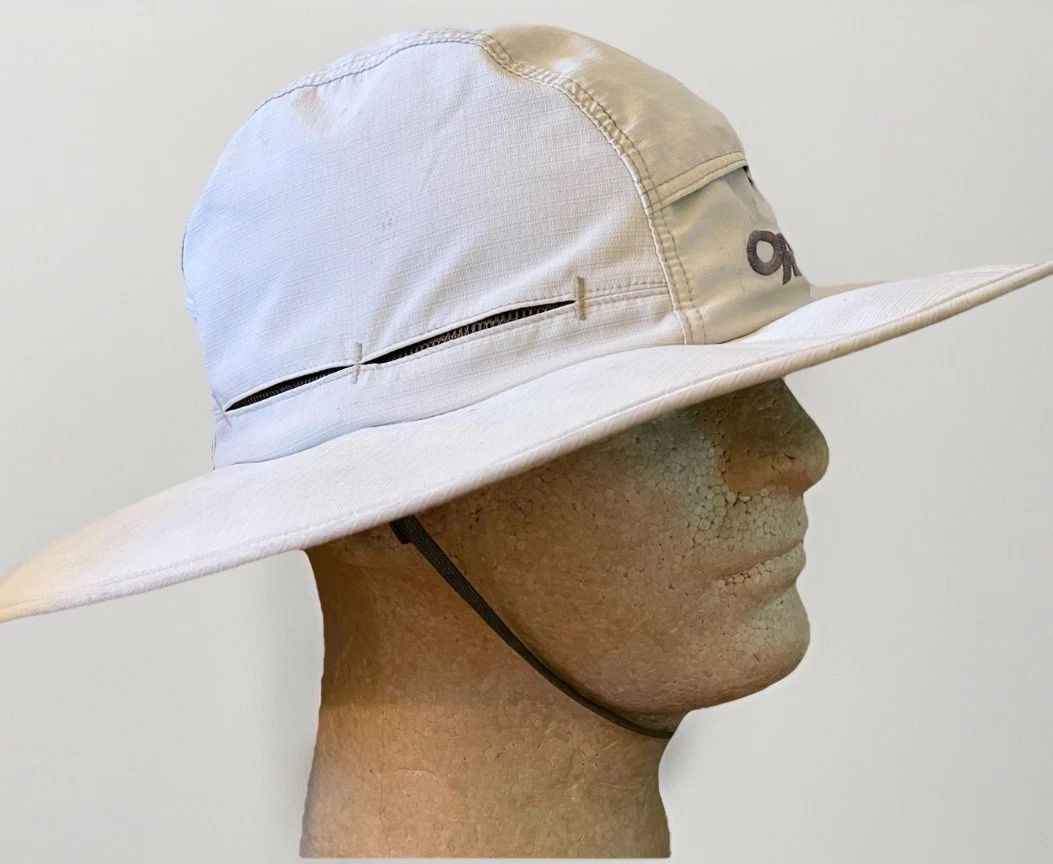 OR -OUTDOOR RESEARCH Bucket Sun Hat Lightweight UV Tan Nylon Wide Brim-L