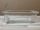 Vtg PYREX 213 Clear Glass 1.5 QT Loaf Pan Baking Dish Handles USA FREE SHIPPING