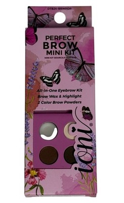 Ioni Perfect Brow Mini Kit Wax Highlight Powder Eyebrow Set New