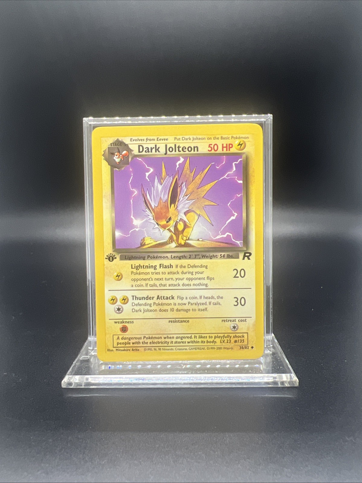 Pokemon Dark Jolteon 1st Edition 38/82 Team Rocket - NEAR MINT