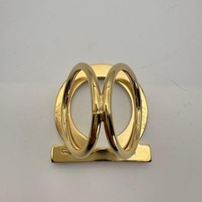 Salvatore Ferragamo Gantini Scarf Ring Gold Plated 4x4cm pre-owned