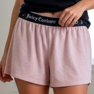 Juicy Couture Pink Velour Logo Sleep Shorts Womens Large 1751-47 Loungewear
