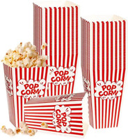 Popcorn TüTen Klein 50 StüCk, Popcorn Boxen Rot Weiss Gestreift BehäLter