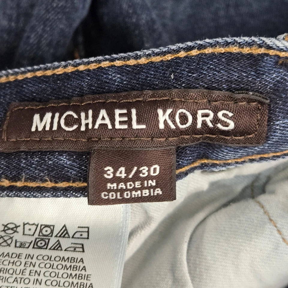 Michael Kors Men Jeans 34/30 Blue Denim 27" Inseam - Image 3 of 4