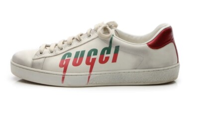 Gucci Distressed Blade Ace Men's Sneakers Ivory US Size 10