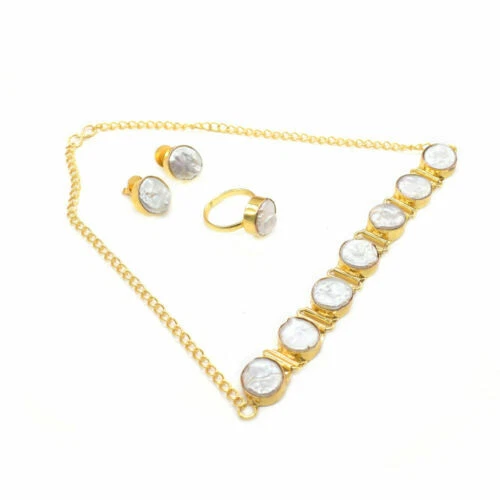 Natürliche Modeschmuck-Sets aus Perlen