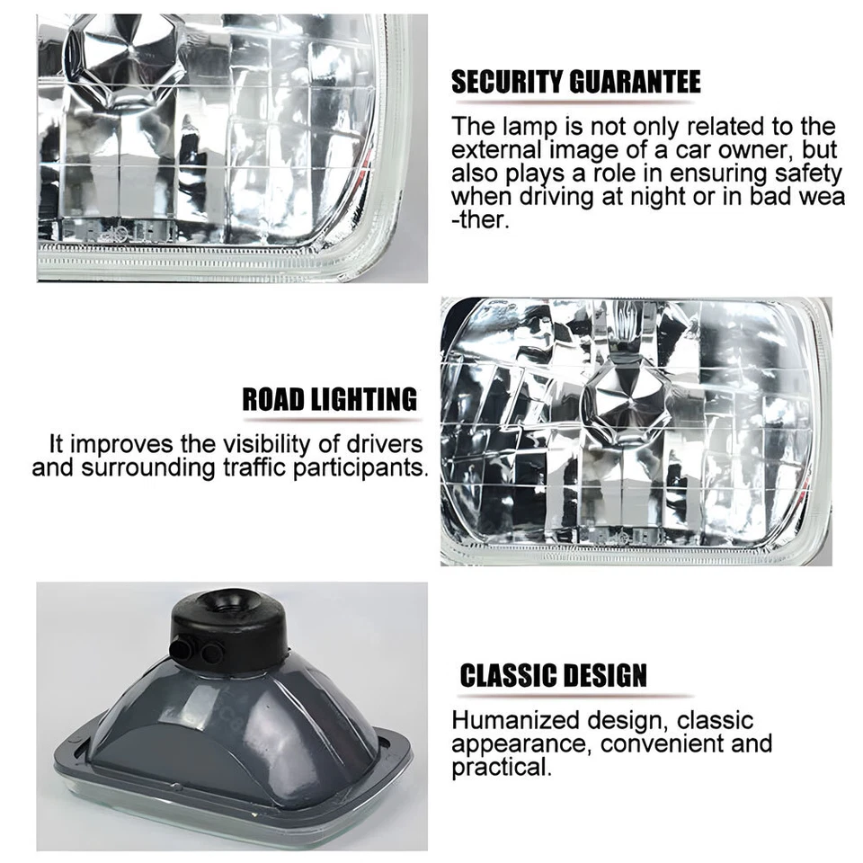 Farol de LED para Ford E-100 E-150 E-250 E-350 Econoline Club Wagon Van 5x7" 7x6 - Imagem 2 de 4