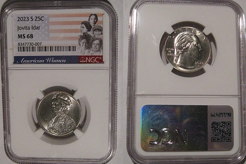2023 S Jovita Idar 25c NGC MS 68 American Women Quarter